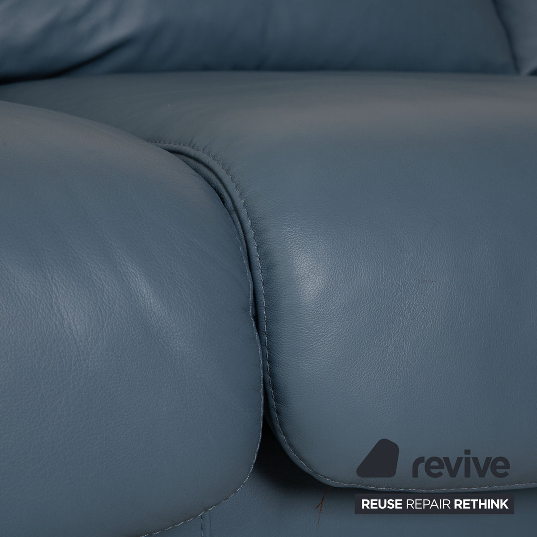 Stressless Paloma Leder Ecksofa Blau Sofa Couch Recamiere rechts