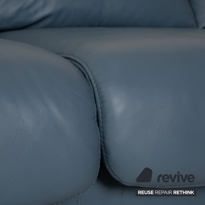Stressless Paloma Leder Ecksofa Blau Sofa Couch Recamiere rechts