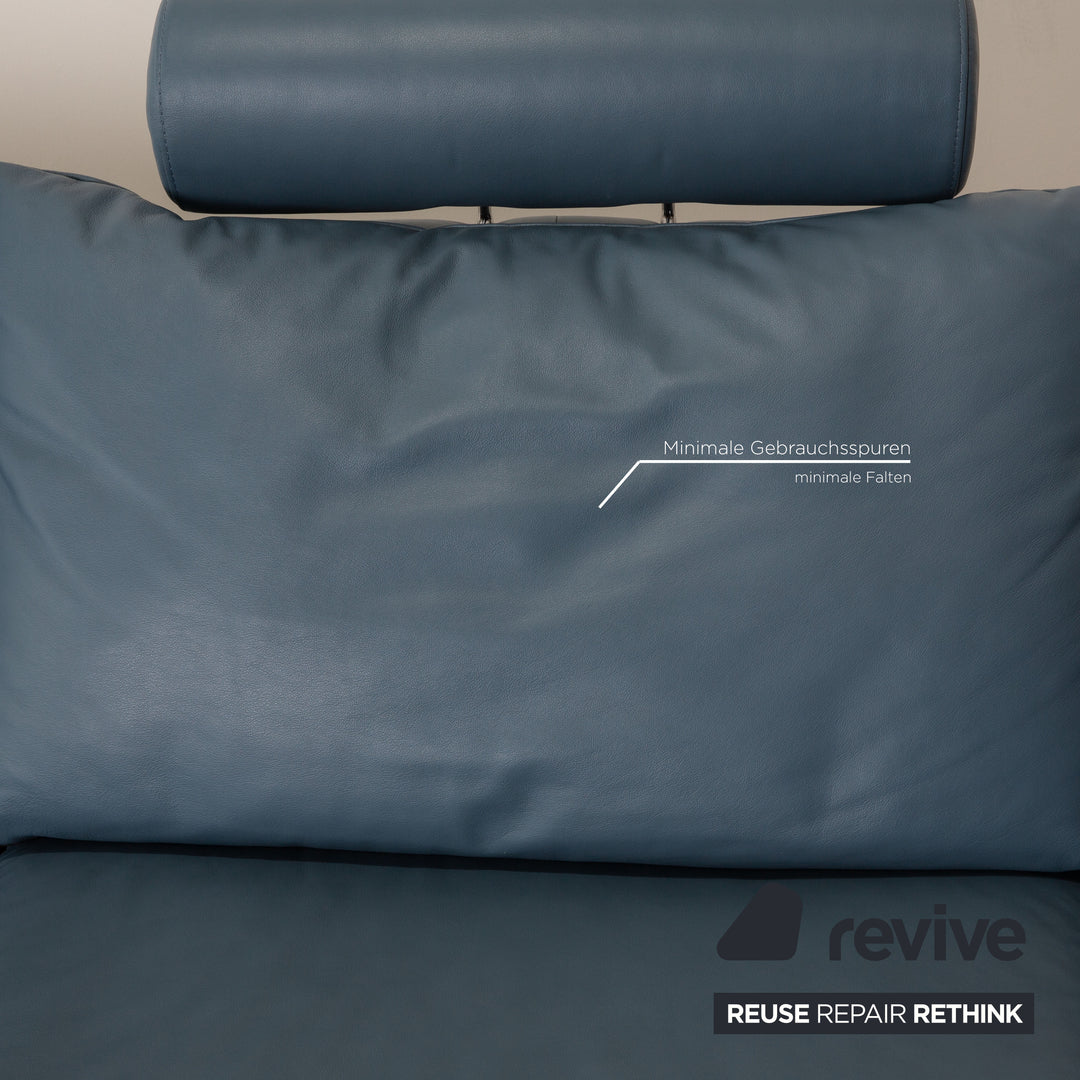 Stressless Paloma Leder Ecksofa Blau Sofa Couch Recamiere rechts