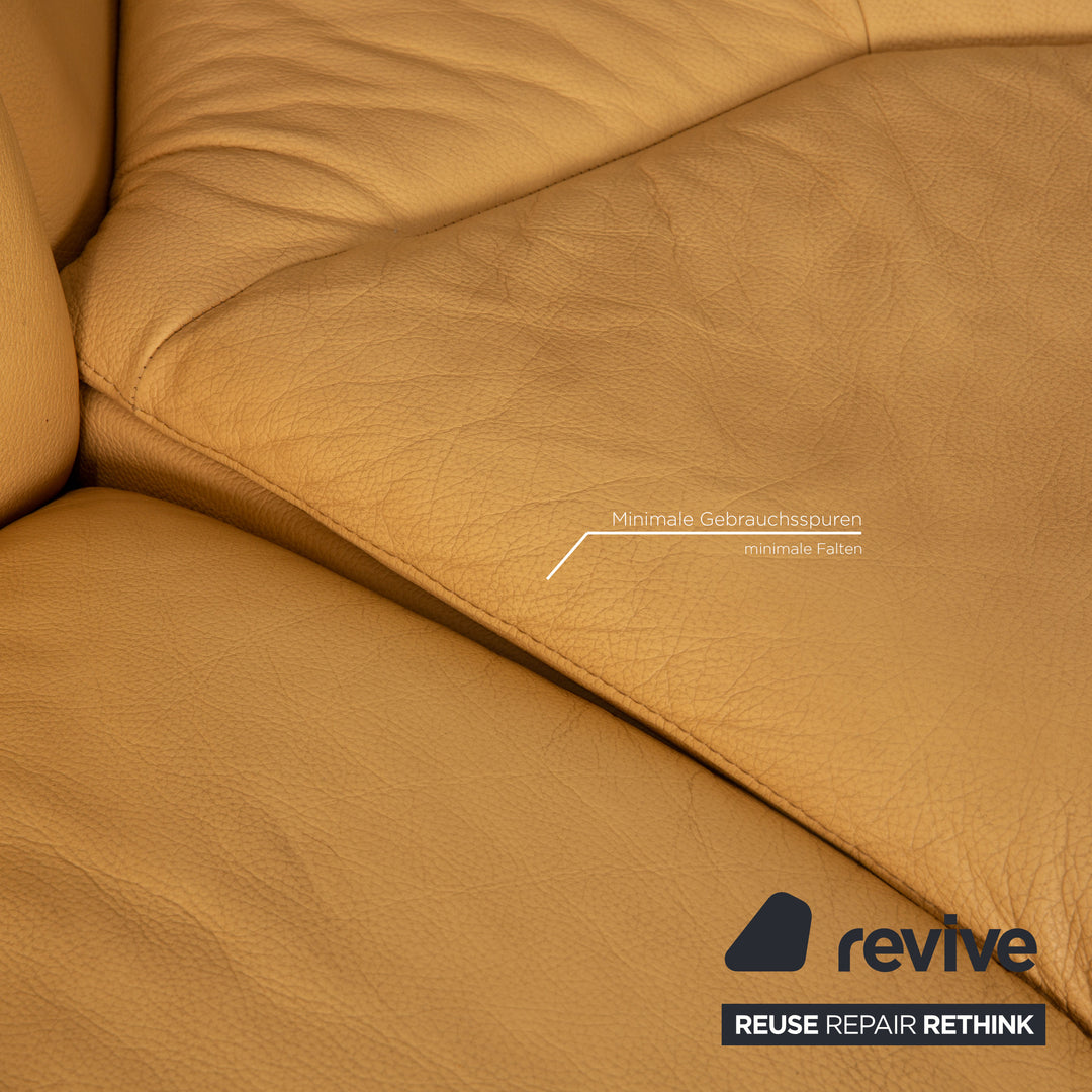 Stressless Paradise Leder Ecksofa Gelb Sofa Couch Funktion