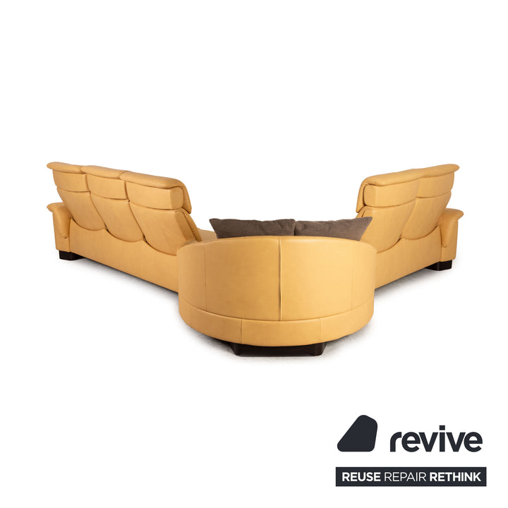 Stressless Paradise Leder Ecksofa Gelb Sofa Couch Funktion