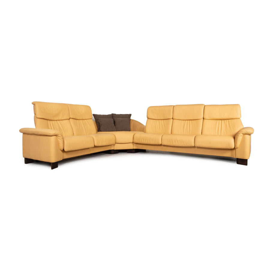 Stressless Paradise Leder Ecksofa Gelb Sofa Couch Funktion