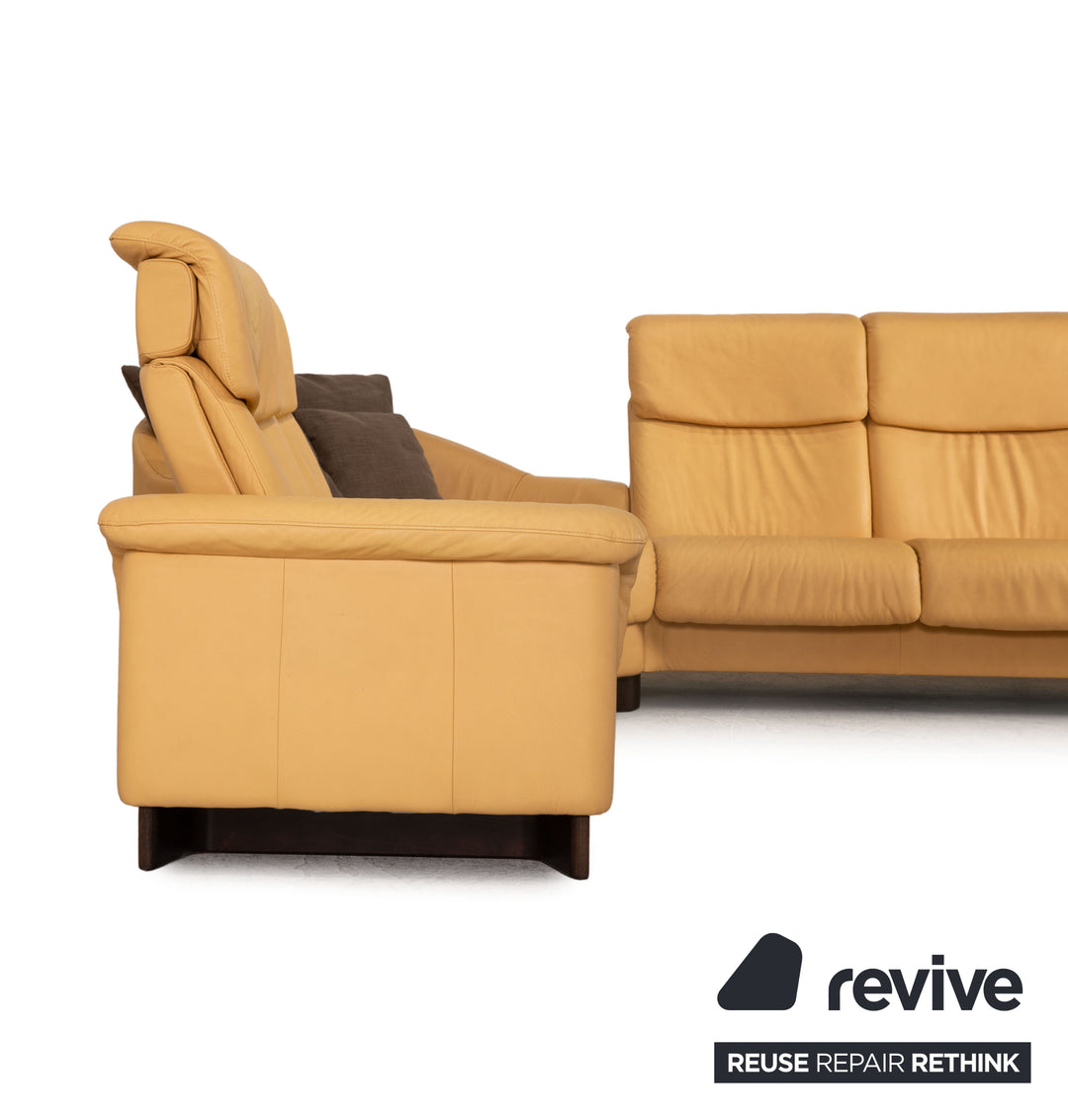 Stressless Paradise Leder Ecksofa Gelb Sofa Couch Funktion