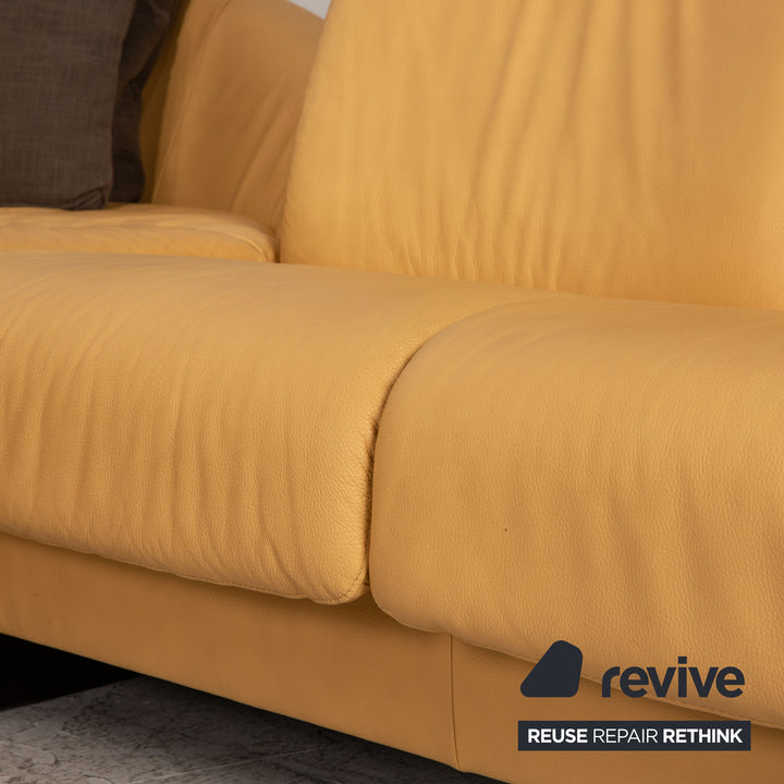 Stressless Paradise Leder Ecksofa Gelb Sofa Couch Funktion