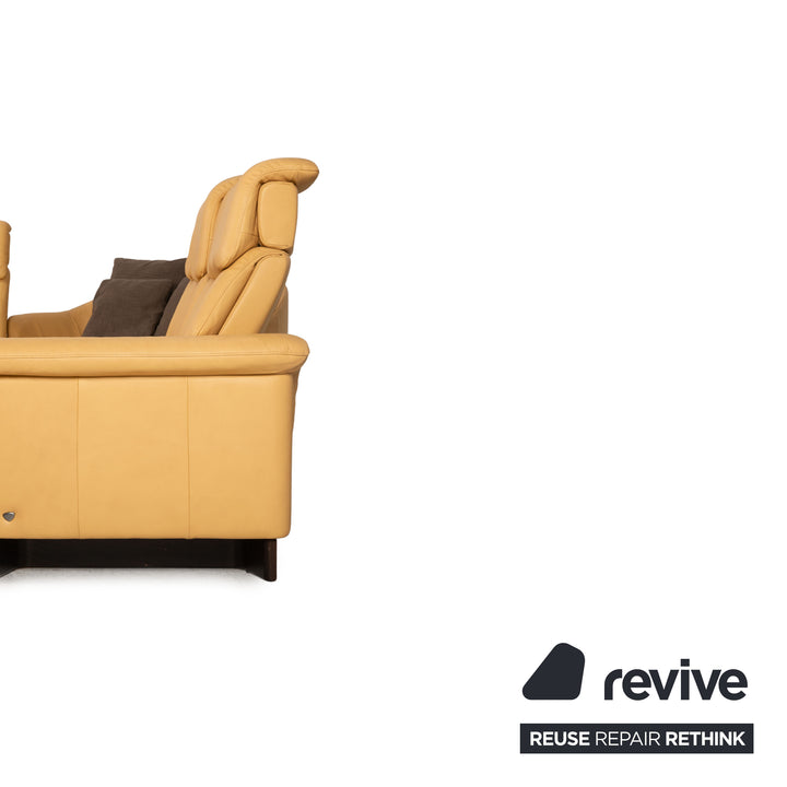 Stressless Paradise Leder Ecksofa Gelb Sofa Couch Funktion