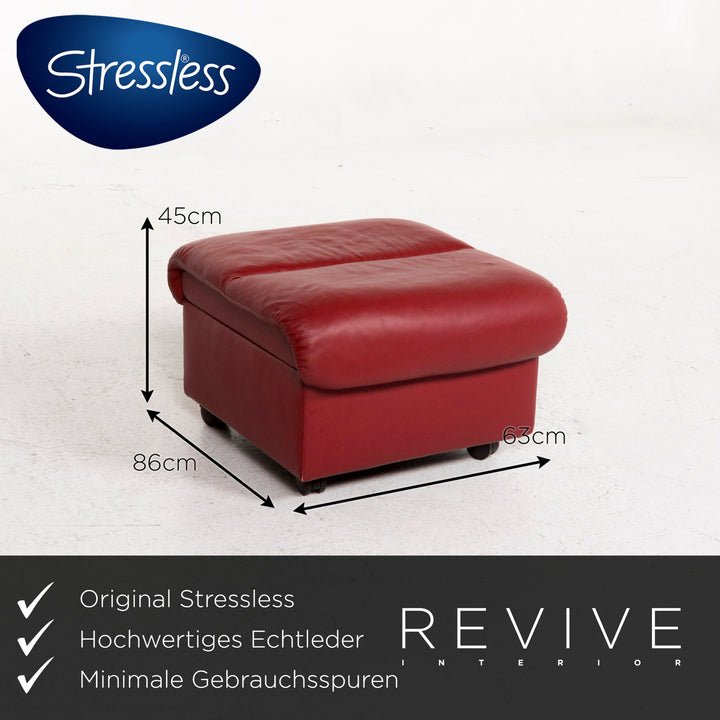 Stressless Paradise Leder Ecksofa Rot Funktion Relaxfunktion Couch #13125