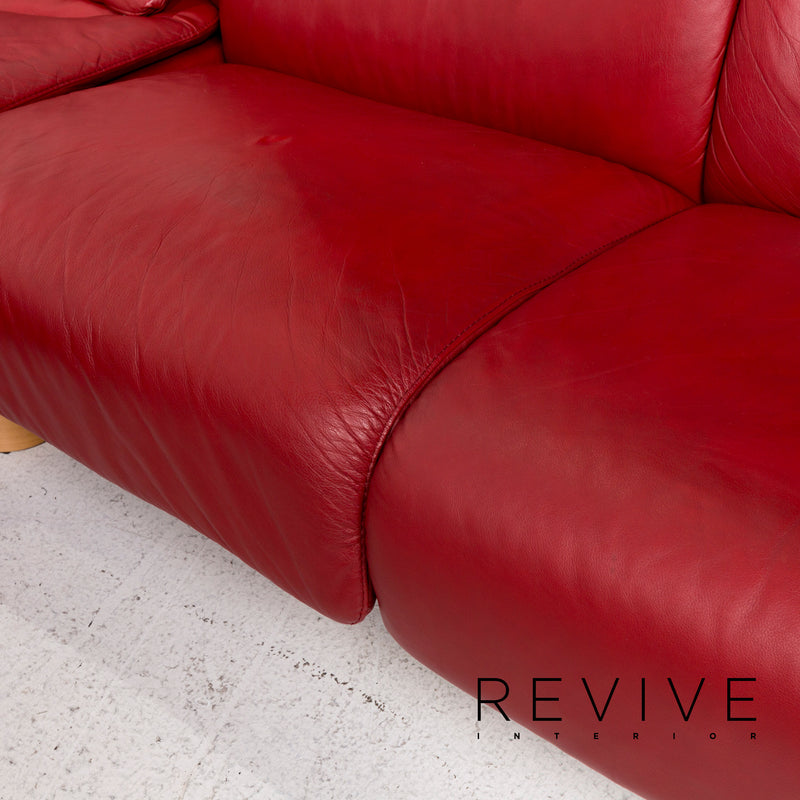Stressless Paradise Leder Ecksofa Rot Funktion Relaxfunktion Couch 
