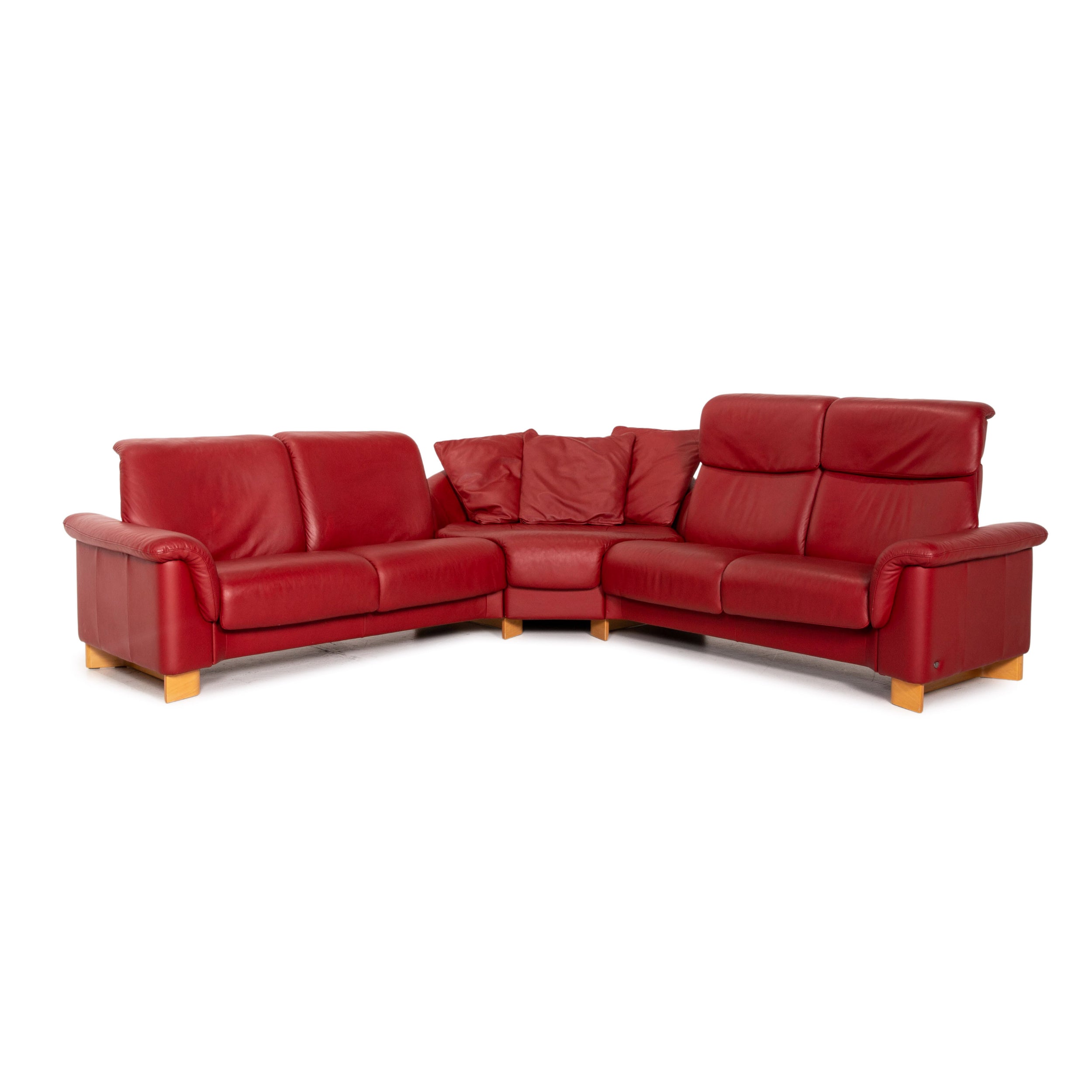 Stressless Ecksofa Paradise Rot Leder - 2. Hand - Revive.de