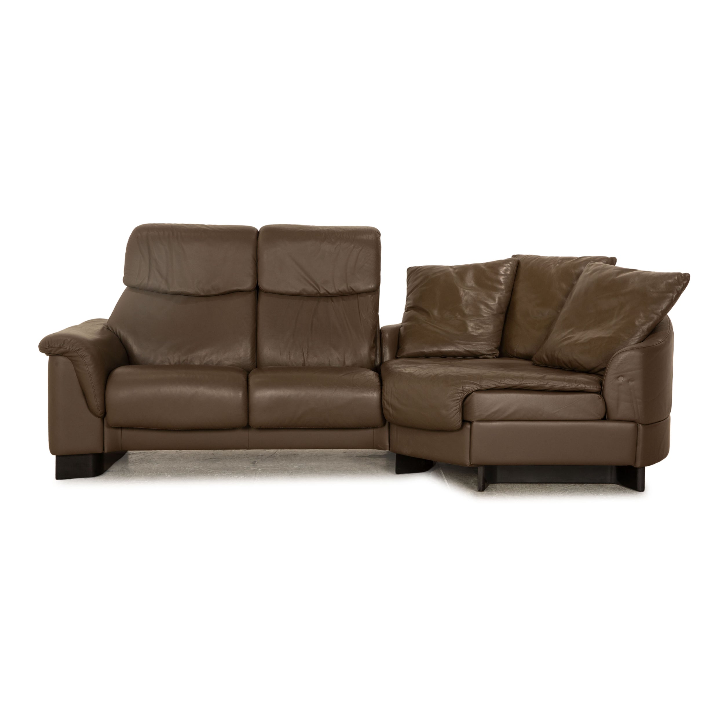 Stressless Paradise Leather Sofa Brown Taupe Three Seater