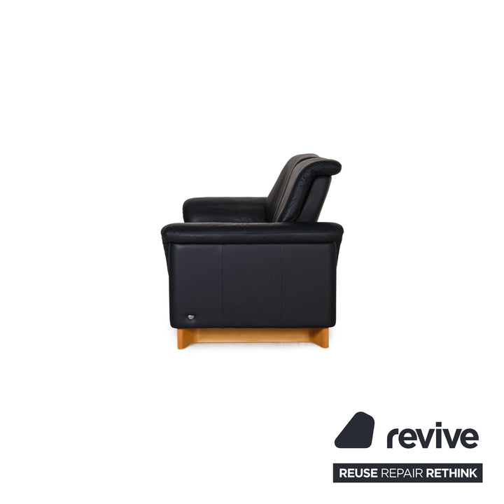 Stressless Paradise Leder Sofa Blau Dunkelblau Zweisitzer Couch Relaxfunktion