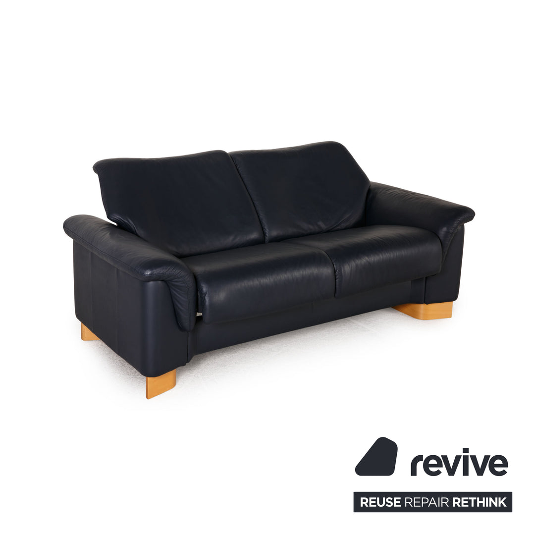 Stressless Paradise Leder Sofa Blau Dunkelblau Zweisitzer Couch Relaxfunktion
