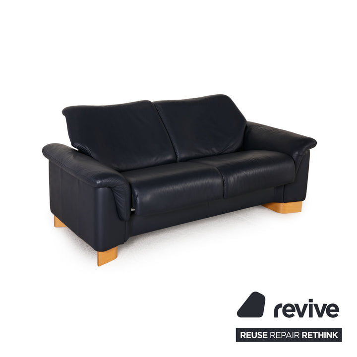 Stressless Paradise Leder Sofa Blau Dunkelblau Zweisitzer Couch Relaxfunktion