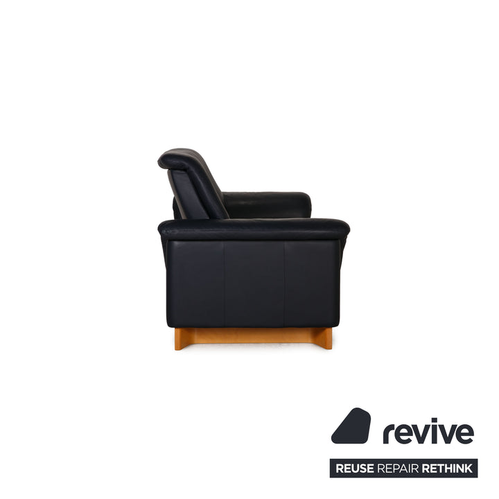 Stressless Paradise Leder Sofa Blau Dunkelblau Zweisitzer Couch Relaxfunktion