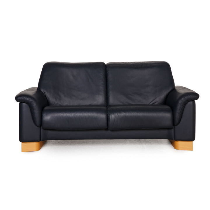 Stressless Paradise Leder Sofa Blau Dunkelblau Zweisitzer Couch Relaxfunktion