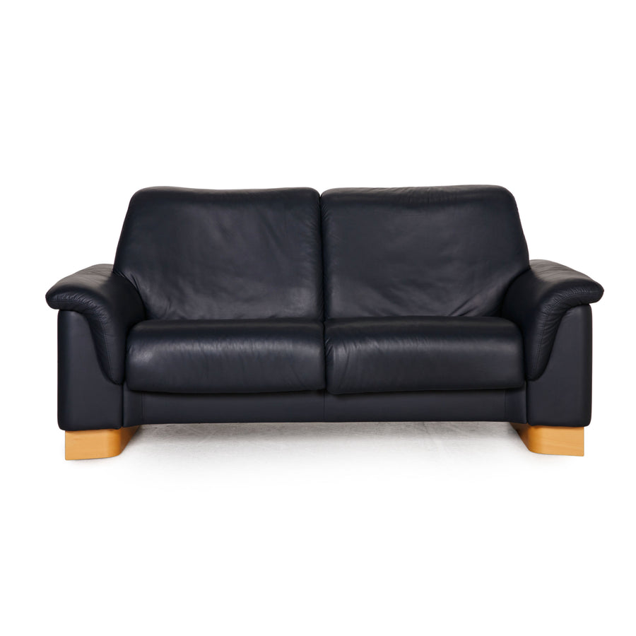 Stressless Paradise Leder Sofa Blau Dunkelblau Zweisitzer Couch Relaxfunktion