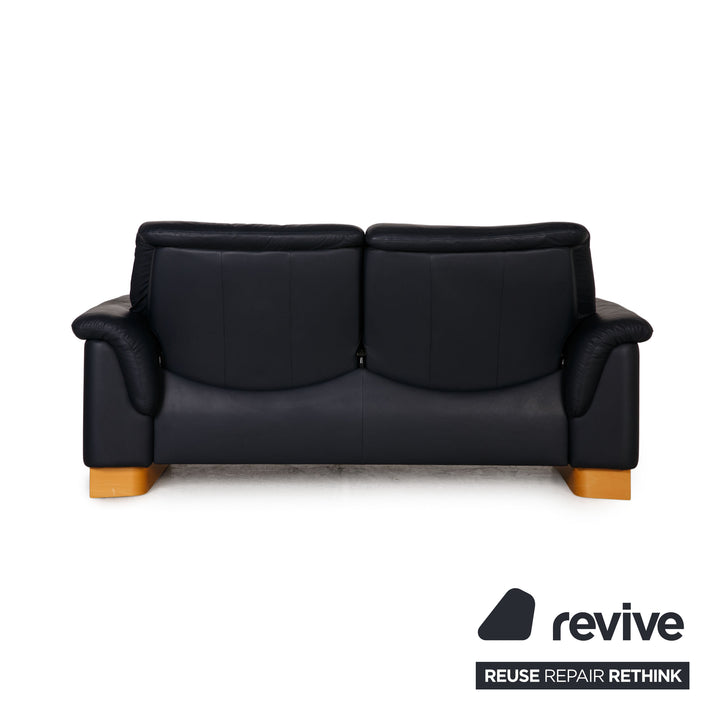 Stressless Paradise Leder Sofa Blau Dunkelblau Zweisitzer Couch Relaxfunktion