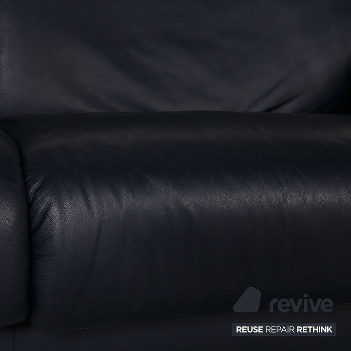 Stressless Paradise Leder Sofa Blau Dunkelblau Zweisitzer Couch Relaxfunktion
