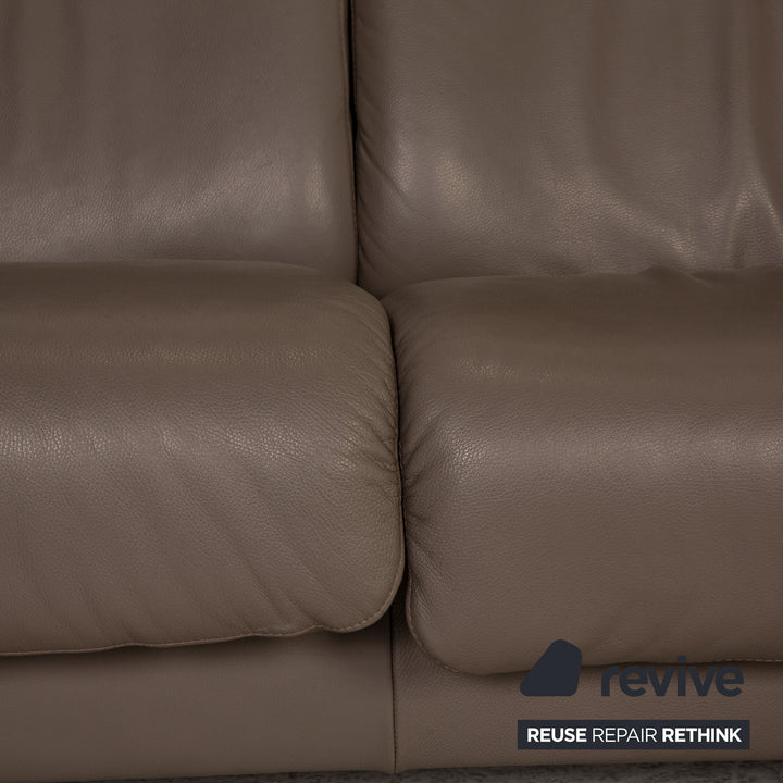 Stressless Paradise Leder Sofa Grau Zweisitzer Couch