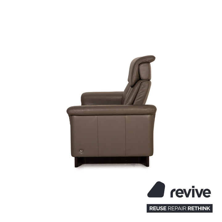 Stressless Paradise Leder Sofa Grau Zweisitzer Couch