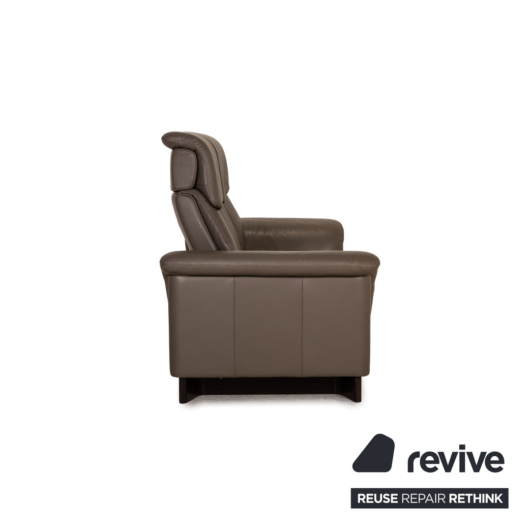 Stressless Paradise Leder Sofa Grau Zweisitzer Couch