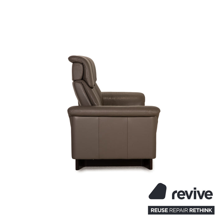 Stressless Paradise Leder Sofa Grau Zweisitzer Couch