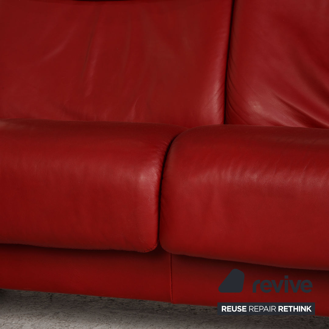 Stressless Paradise Leder Sofa Rot Ecksofa Couch Funktion Relaxfunktion