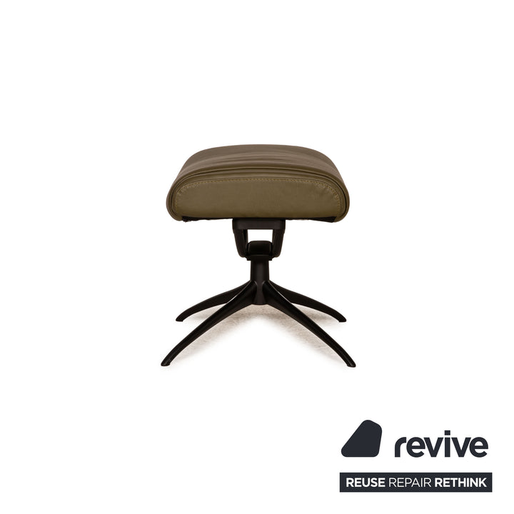 Stressless Paris Leder Sessel Dunkelgrün Funktion Relaxfunktion inkl. Hocker