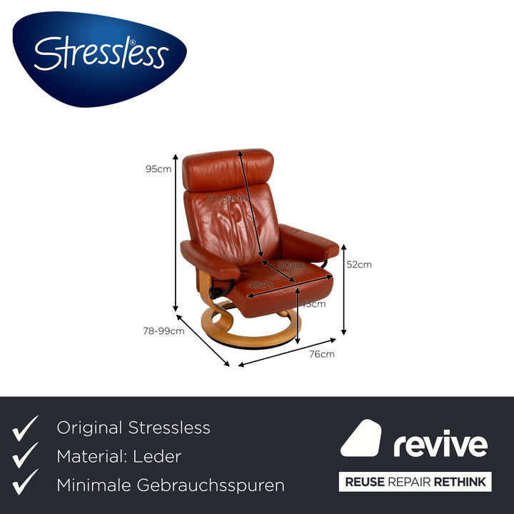 Stressless Pegasus Leather Armchair Red Feature