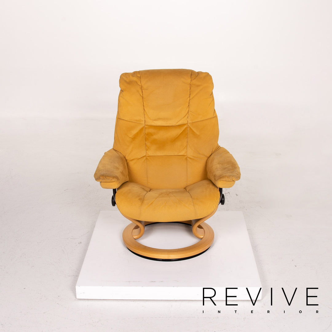 Stressless Reno Alcantara Stoff Sessel inkl. Hocker Braun Goldbraun Relaxsessel Relaxfunktion Funktion Outlet #13987