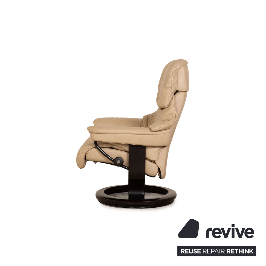Stressless Reno Leder Sessel Beige inkl. Hocker