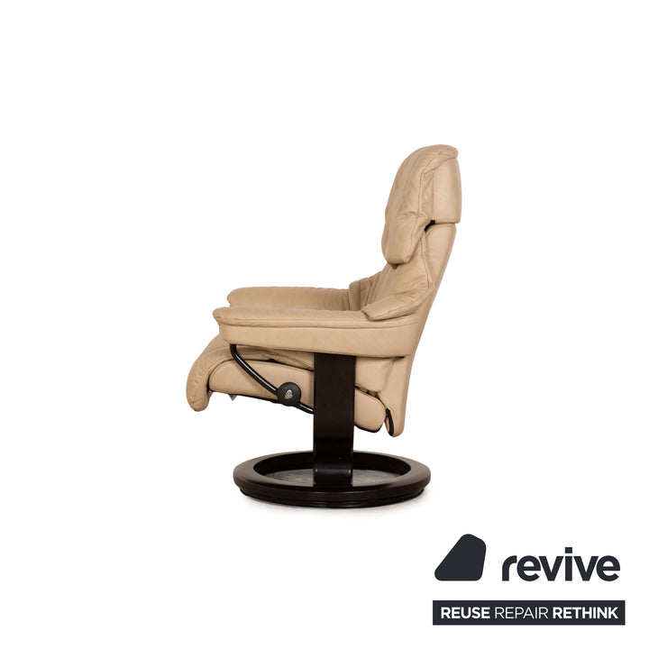 Stressless Reno Leder Sessel Beige inkl. Hocker