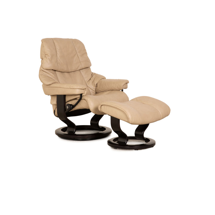 Stressless Reno Leder Sessel Beige inkl. Hocker