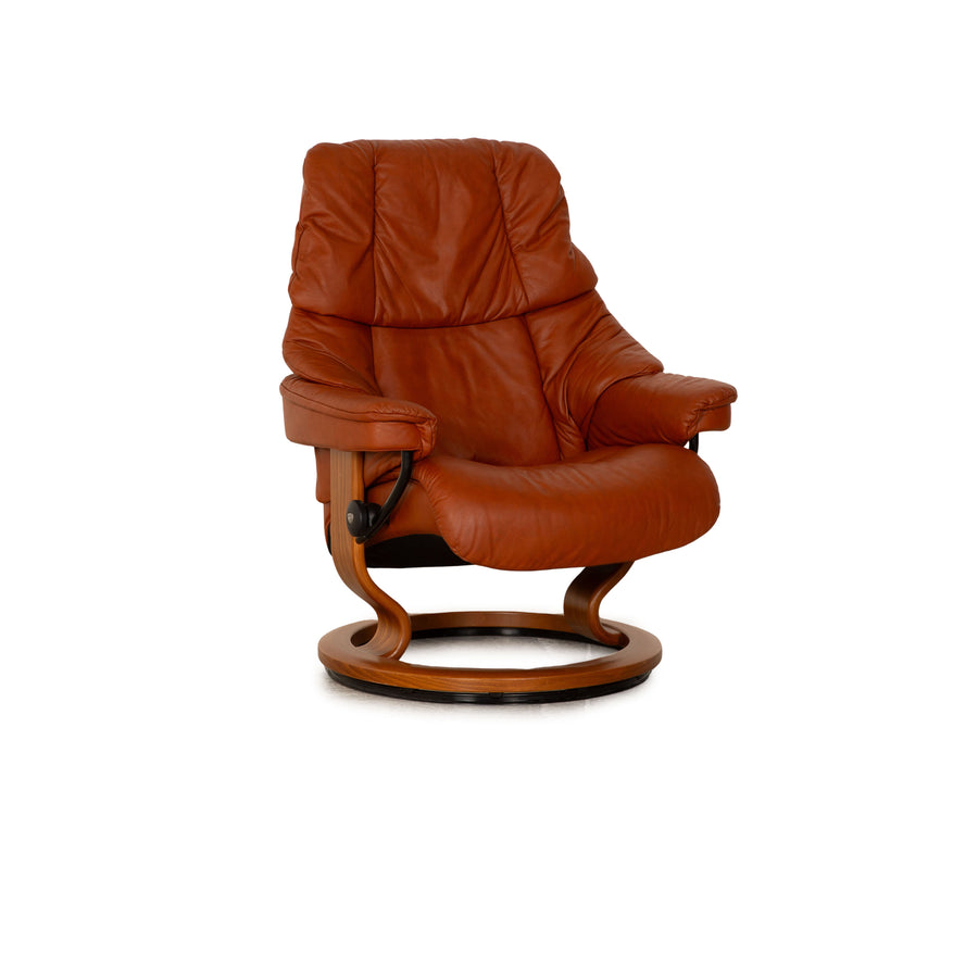 Stressless Reno Leather Armchair Brown manual function relaxation function