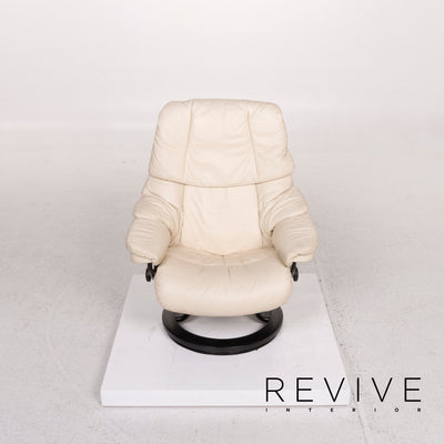 Stressless Reno Leder Sessel Creme inkl. Hocker #12297