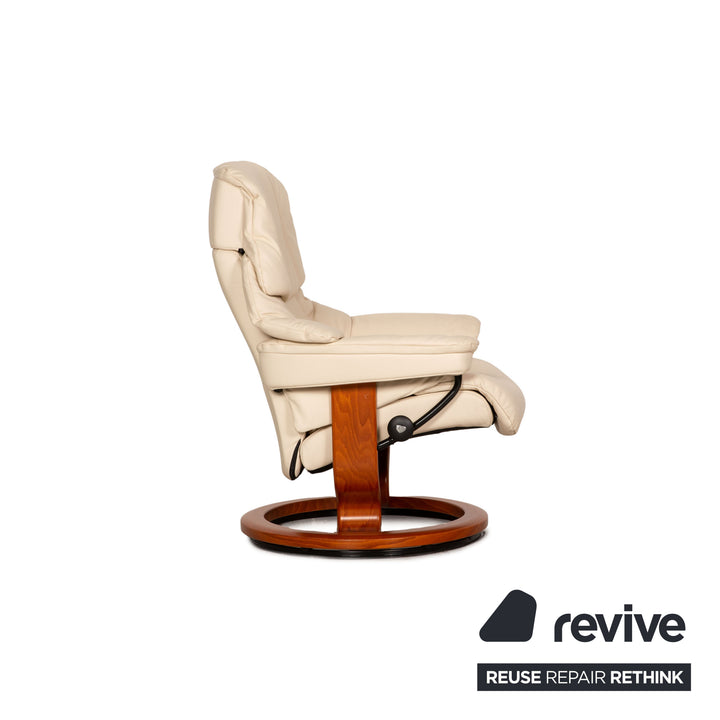 Stressless Reno leather armchair cream incl. stool function