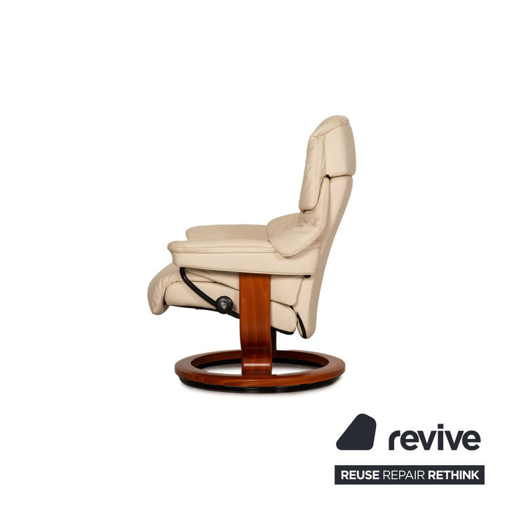 Stressless Reno leather armchair cream incl. stool function