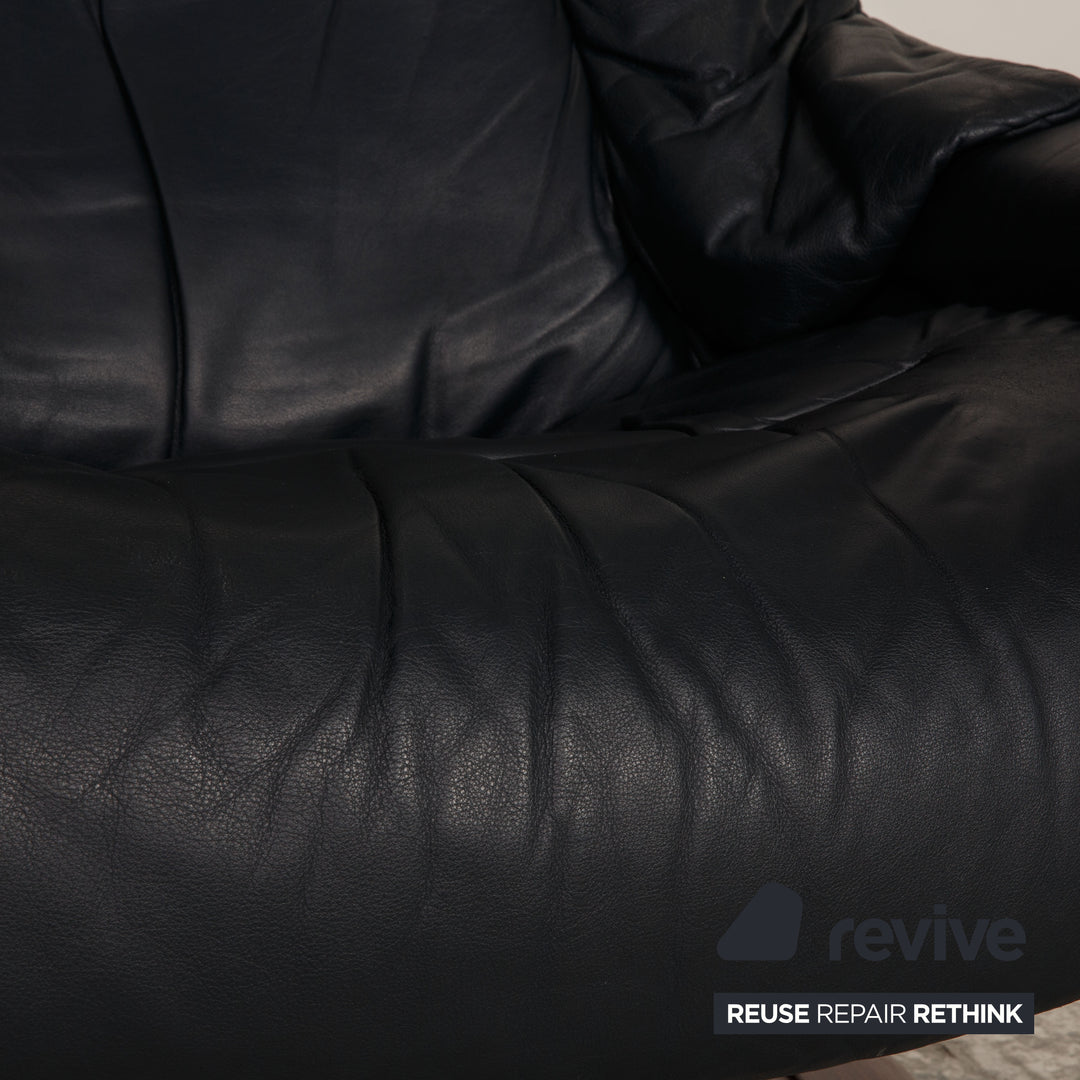 Stressless Reno Leather Armchair Dark Blue