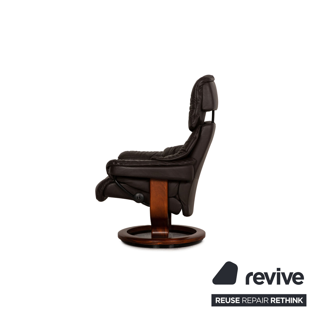 Stressless Reno Leder Sessel Dunkelbraun Relaxfunktion