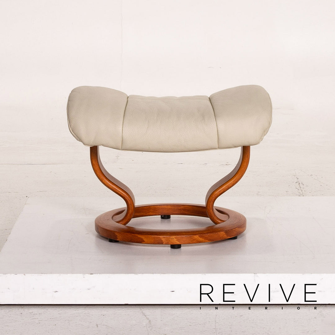 Stressless Reno Leder Sessel inkl. Hocker Creme Funktion Relaxfunktion Relaxsessel #15343