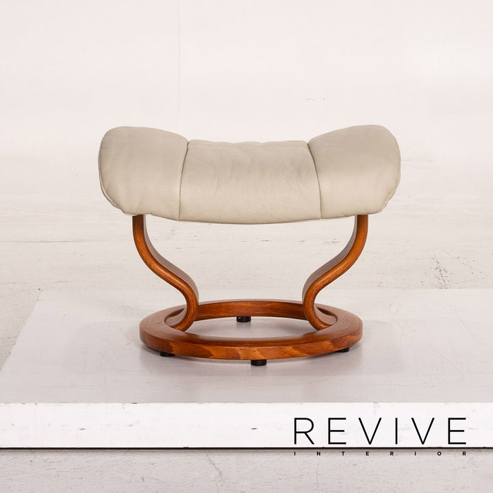 Stressless Reno Leder Sessel inkl. Hocker Creme Funktion Relaxfunktion Relaxsessel #15343