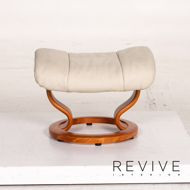 Stressless Reno Leder Sessel inkl. Hocker Creme Funktion Relaxfunktion Relaxsessel #15343