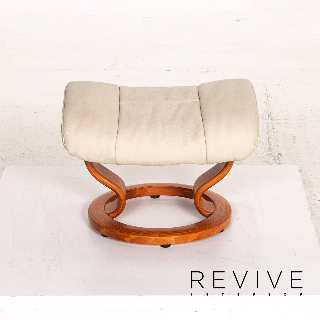 Stressless Reno Leder Sessel inkl. Hocker Creme Funktion Relaxfunktion Relaxsessel #15343