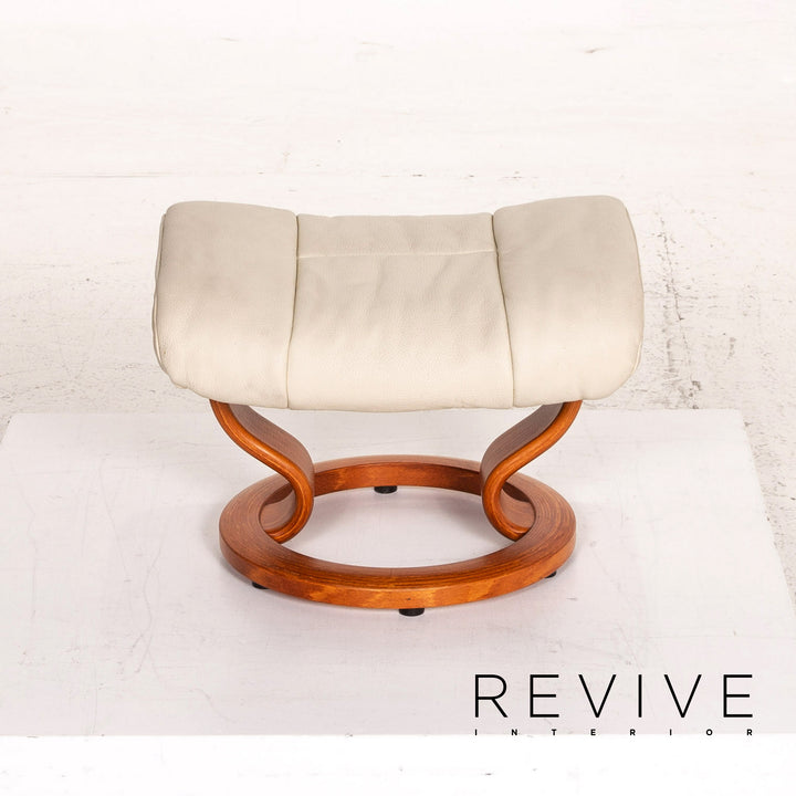 Stressless Reno Leder Sessel inkl. Hocker Creme Funktion Relaxfunktion Relaxsessel #15343