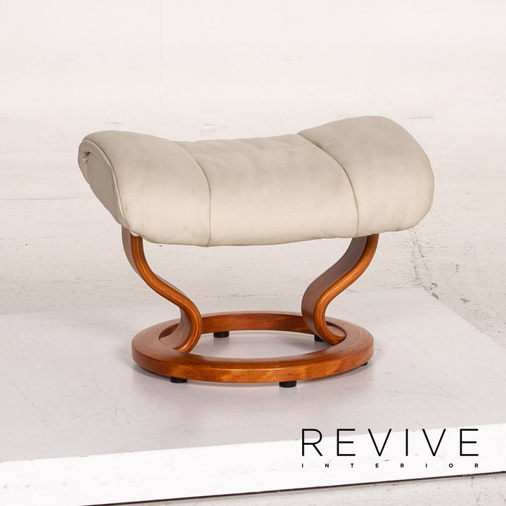 Stressless Reno Leder Sessel inkl. Hocker Creme Funktion Relaxfunktion Relaxsessel #15343
