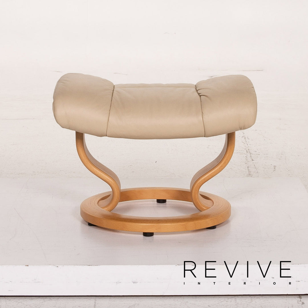 Stressless Reno Leder Sessel inkl. Hocker Creme Relaxfunktion Funktion Relaxsessel #15336
