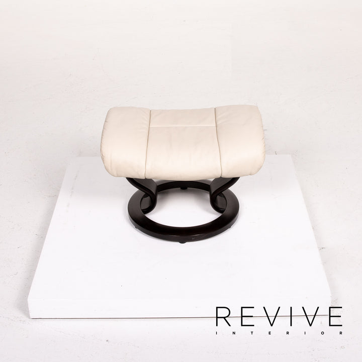 Stressless Reno Leder Sessel inkl. Hocker Creme Relaxsessel Funktion Relaxfunktion #14251