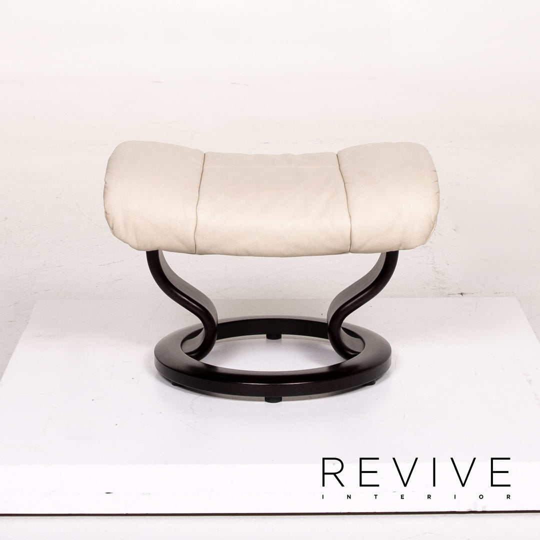 Stressless Reno Leder Sessel inkl. Hocker Creme Relaxsessel Funktion Relaxfunktion #14251