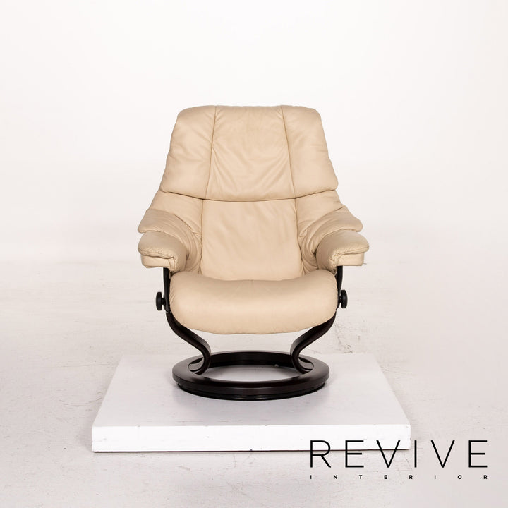 Stressless Reno leather armchair incl. stool cream recliner function relaxation function
