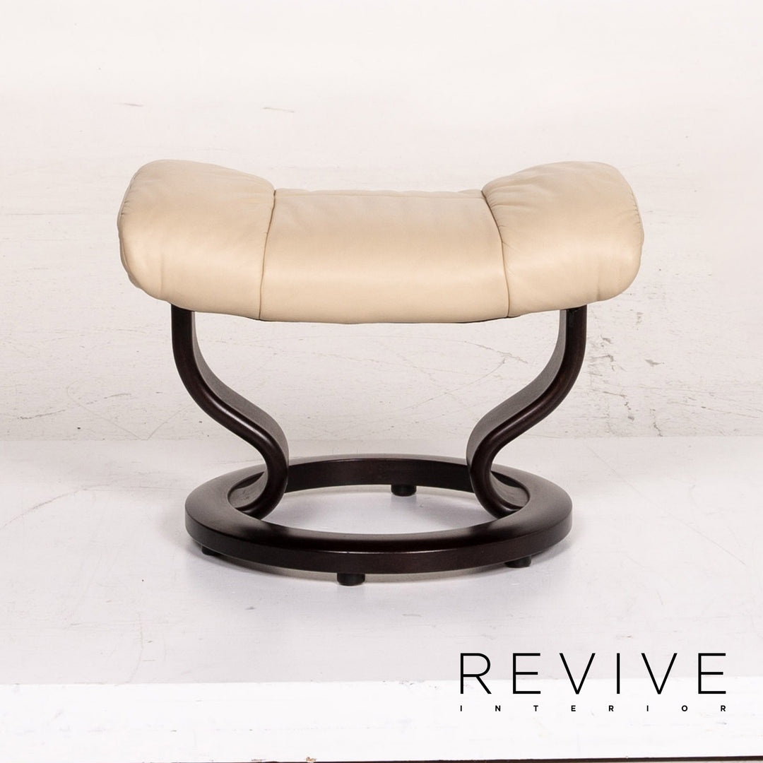Stressless Reno leather armchair incl. stool cream recliner function relaxation function