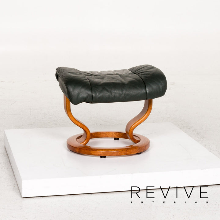 Stressless Reno Leder Sessel inkl. Hocker Grün Dunkelgrün Relaxsessel Relaxfunktion Funktion #13576
